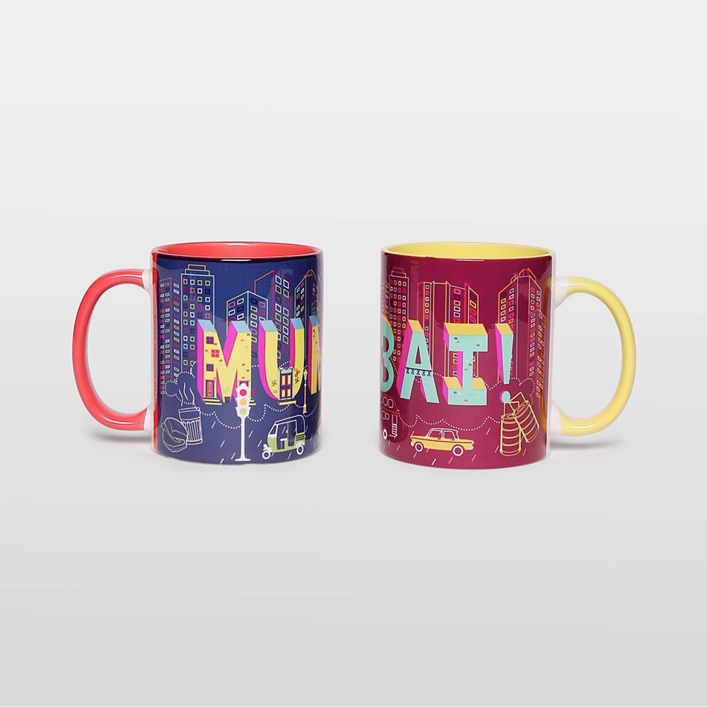 The Bombay Store - Mumbai City Lights Coffee Mugs Set of 2 (300 ml Each) - Picture 10 of 10